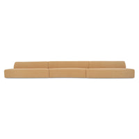 Naomi 3 Piece Wave Modular Sectional Golden Yellow