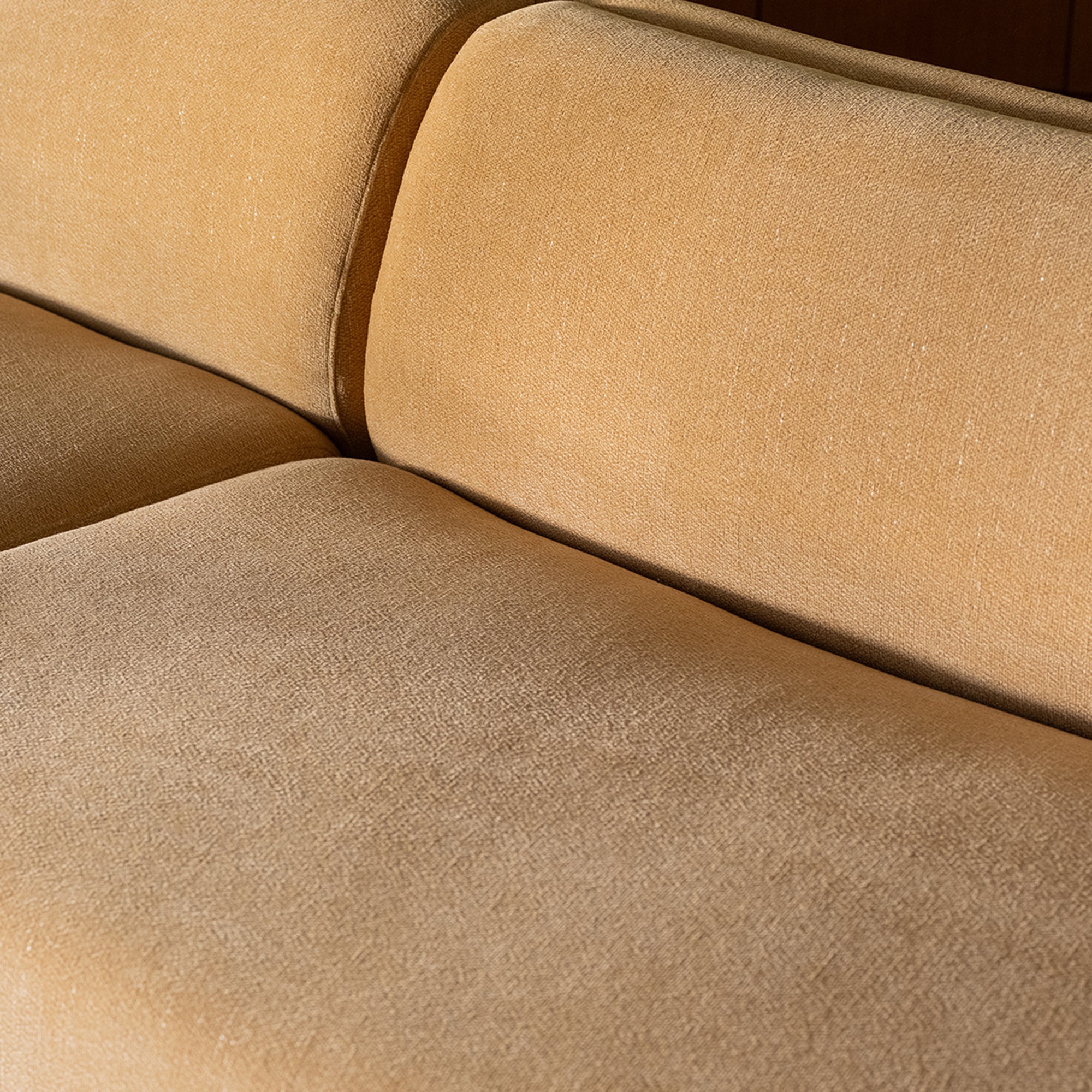 Naomi 3 Piece Concave Modular Sectional Golden Yellow