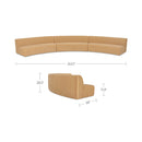 Naomi 3 Piece Concave Modular Sectional Golden Yellow