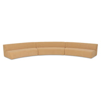 Naomi 3 Piece Concave Modular Sectional Golden Yellow