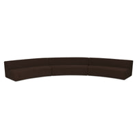Naomi 3 Piece Concave Modular Sectional Dark Brown
