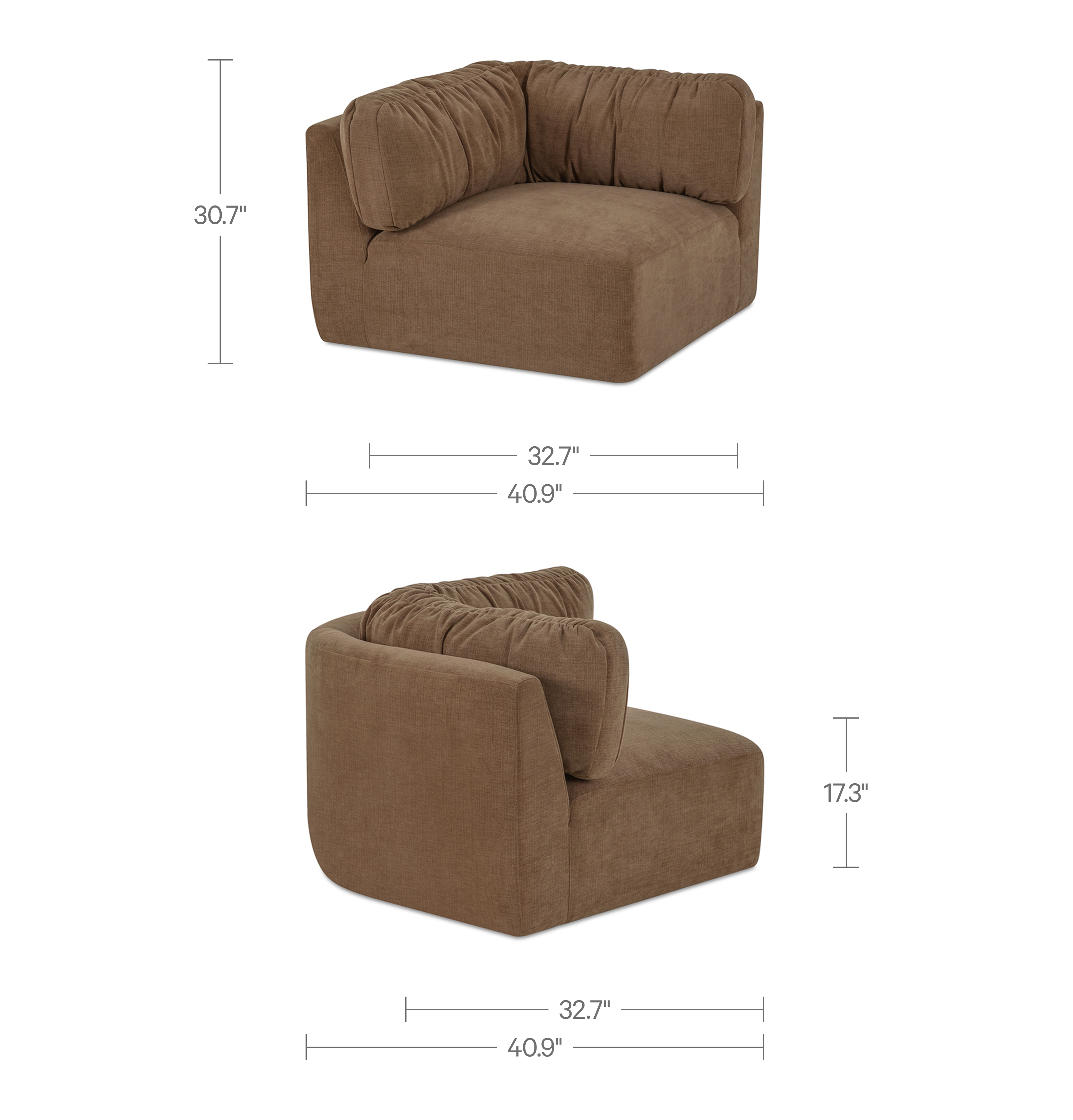Matina Corner Chair Taupe