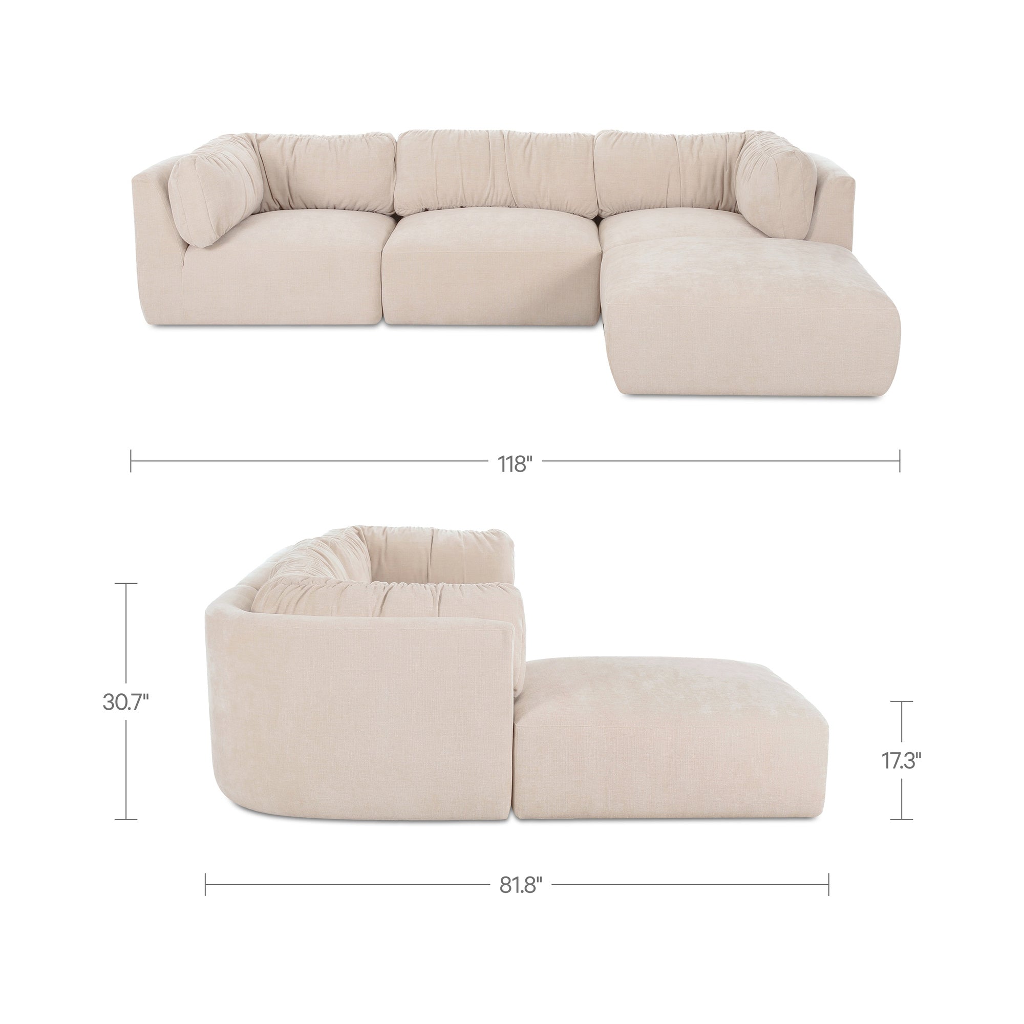 Matina Lounge Modular Sectional Oatmeal