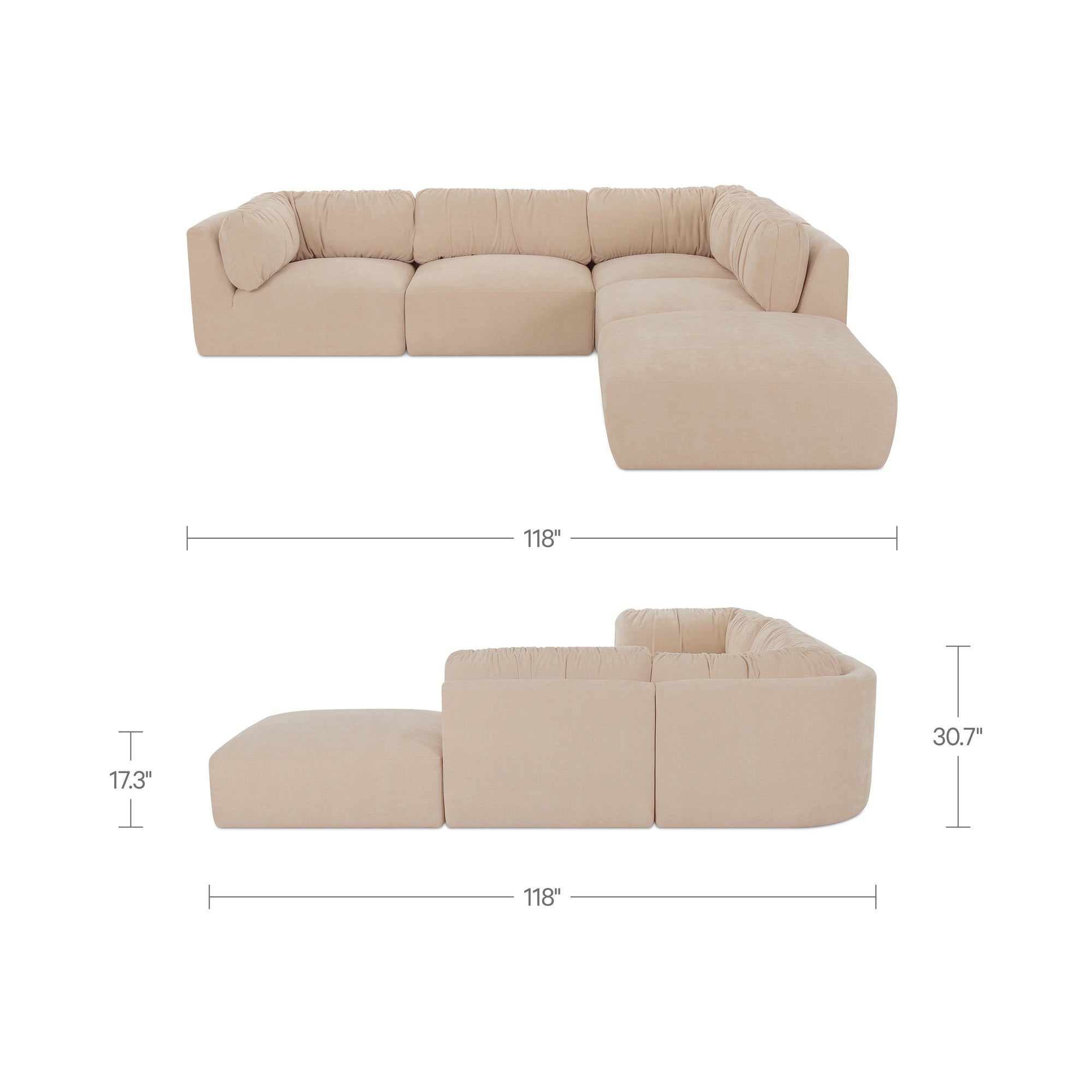 Matina Dream Modular Sectional Oatmeal