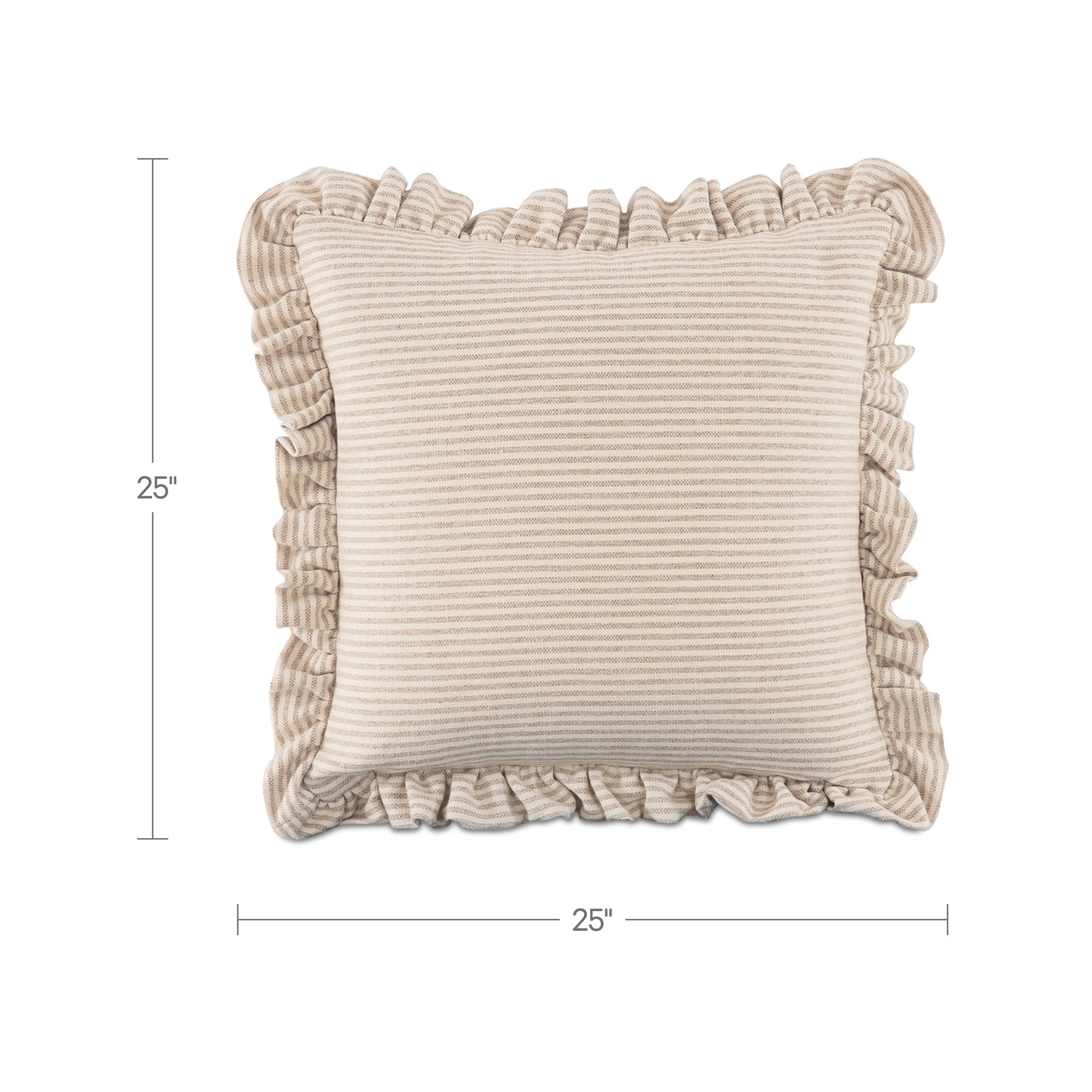 Betty 25 Inch Cushion Beige Stripe