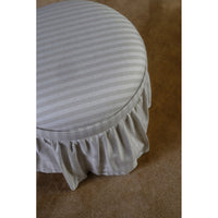 Heidi Storage Ottoman Beige Stripe