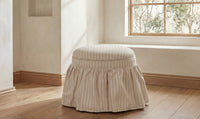 Heidi Storage Ottoman Beige Stripe