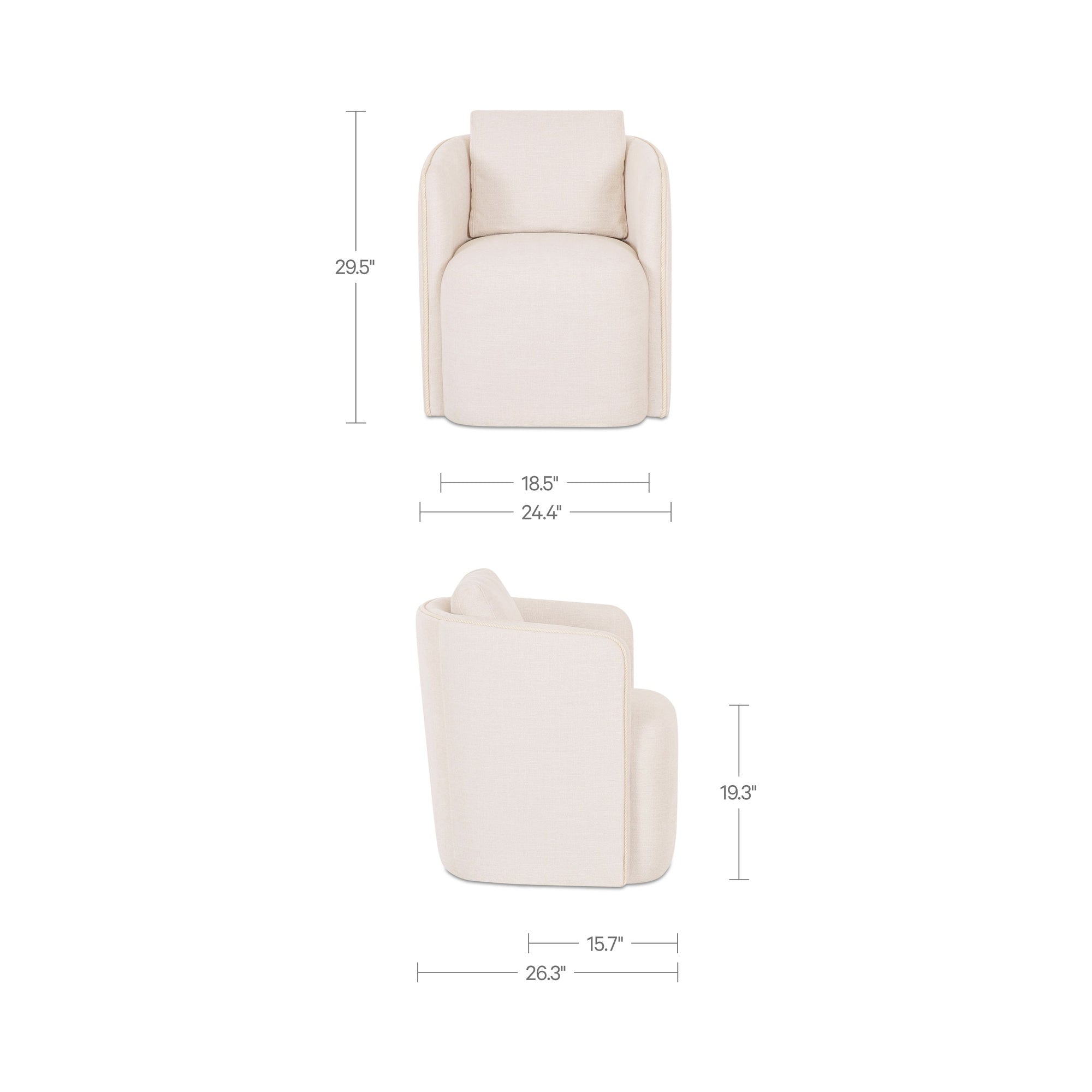 Cecil Dining Chair Warm White