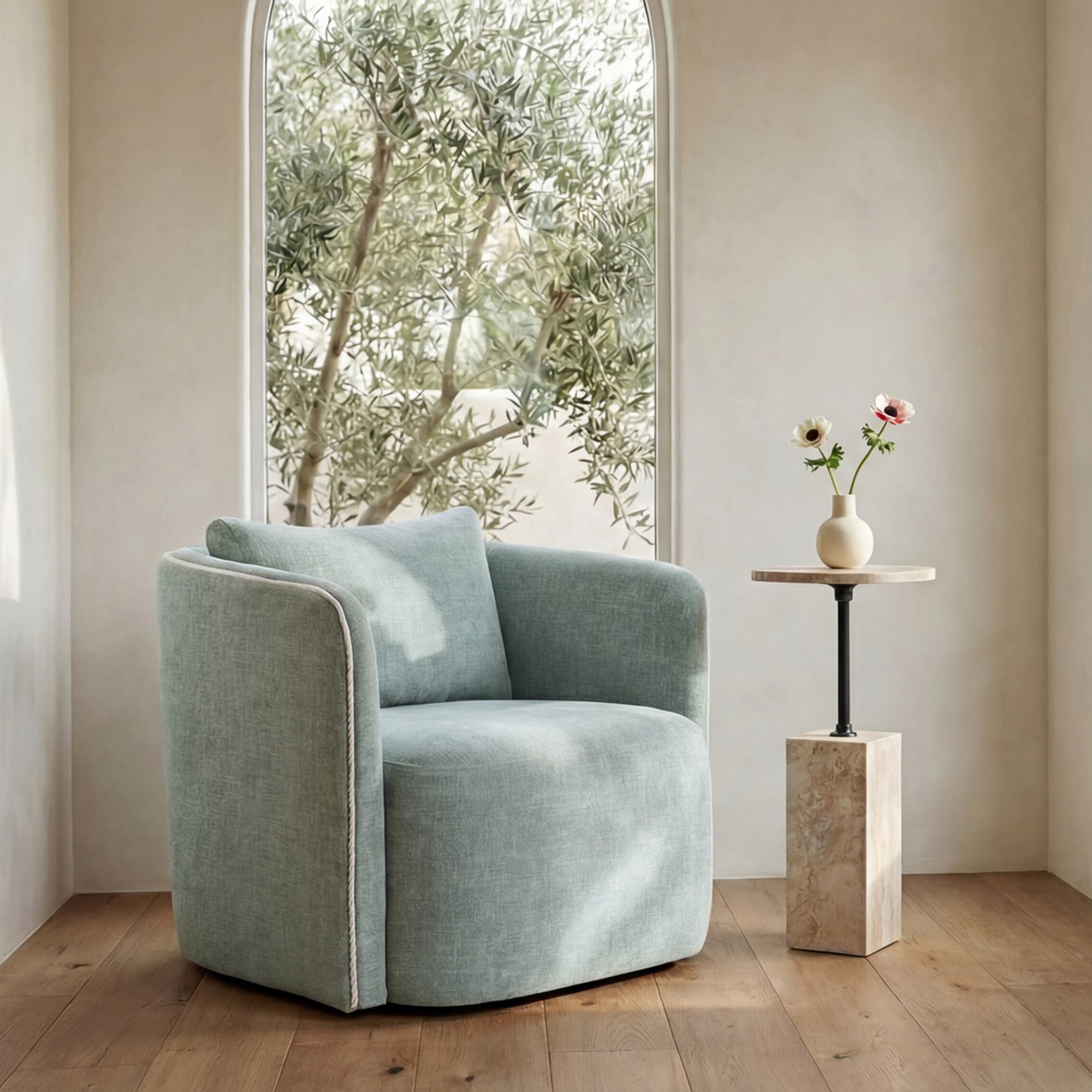 Cecil Accent Chair Light Blue