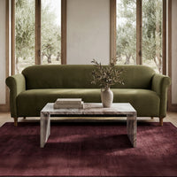 Harmony Sofa Dark Green Faux Mohair
