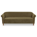 Harmony Sofa Dark Green Faux Mohair