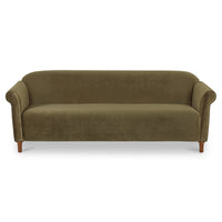 Harmony Sofa Dark Green Faux Mohair