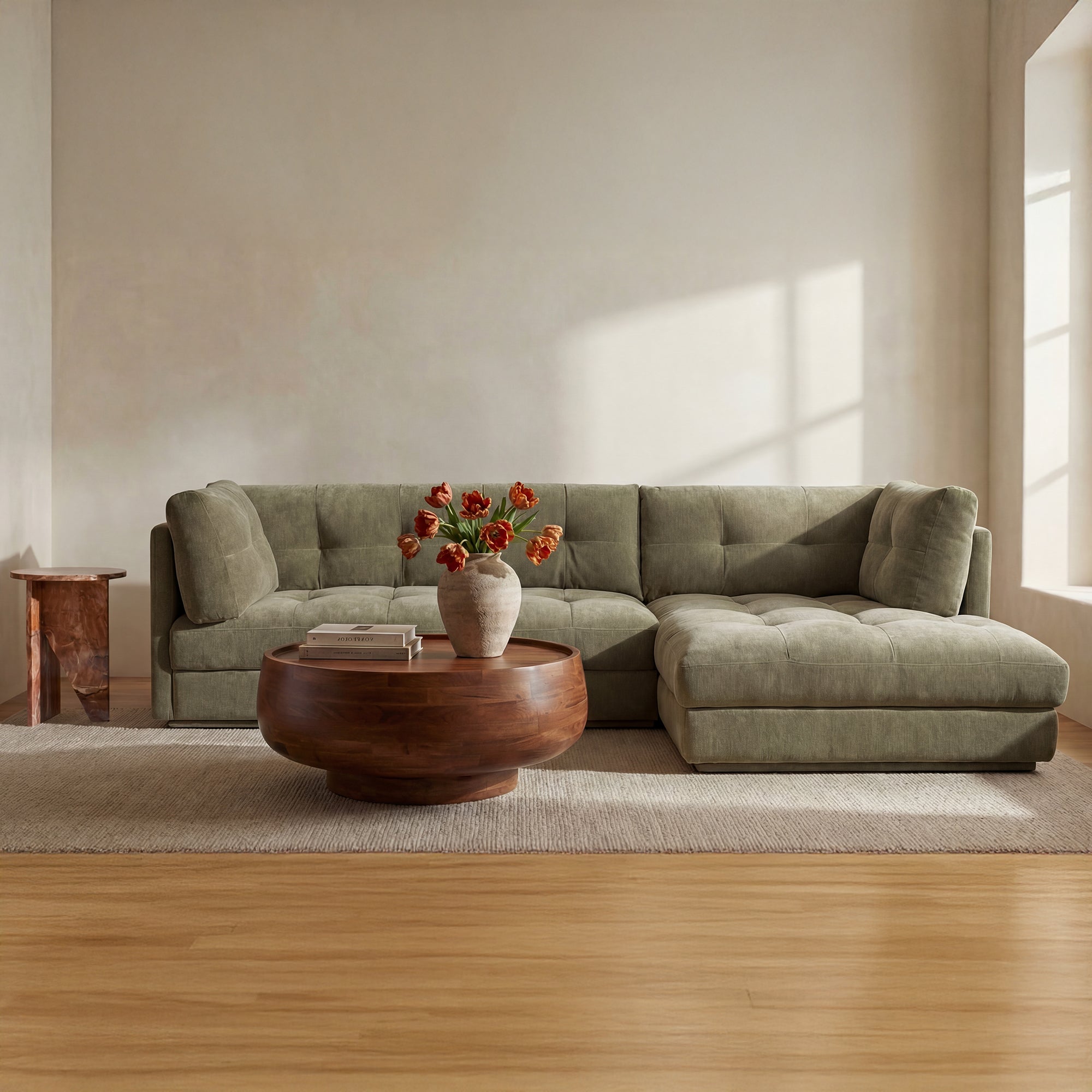 Mischa Right Sectional Sage Green