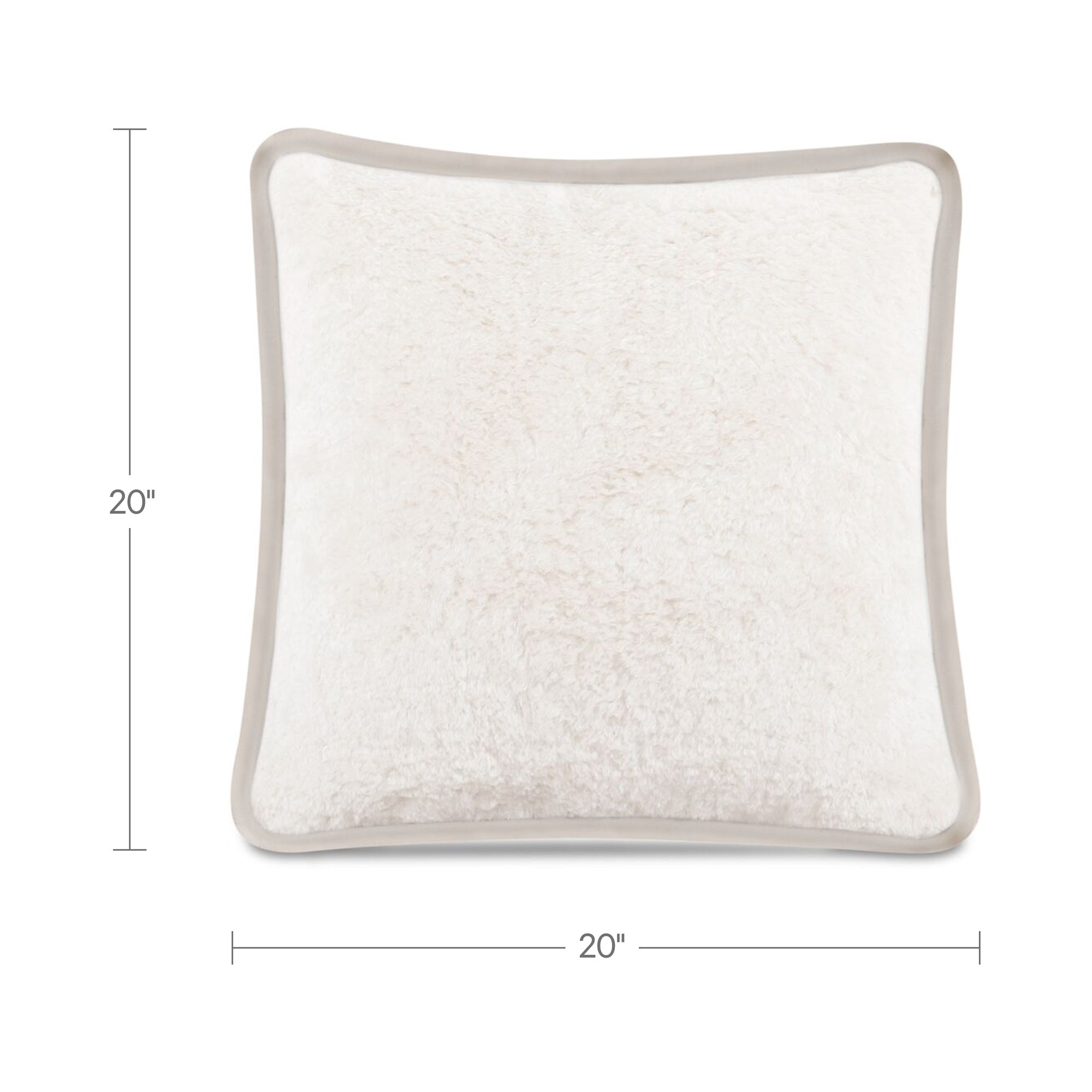 Carr 20In Cushion Faux Fur Cream