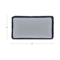 Yasmin Lumbar Cushion Light Blue Faux Mohair
