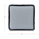 Yasmin Square Cushion Light Blue Faux Mohair