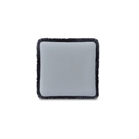 Yasmin Square Cushion Light Blue Faux Mohair