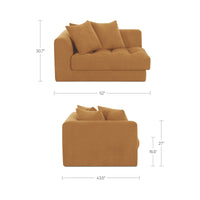 Davie Left Arm Facing Chair Golden Yellow
