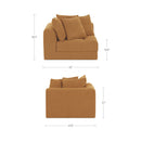 Davie Right Arm Facing Chair Golden Yellow