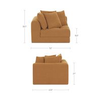 Davie Right Arm Facing Chair Golden Yellow