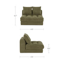 Davie Slipper Chair Olive