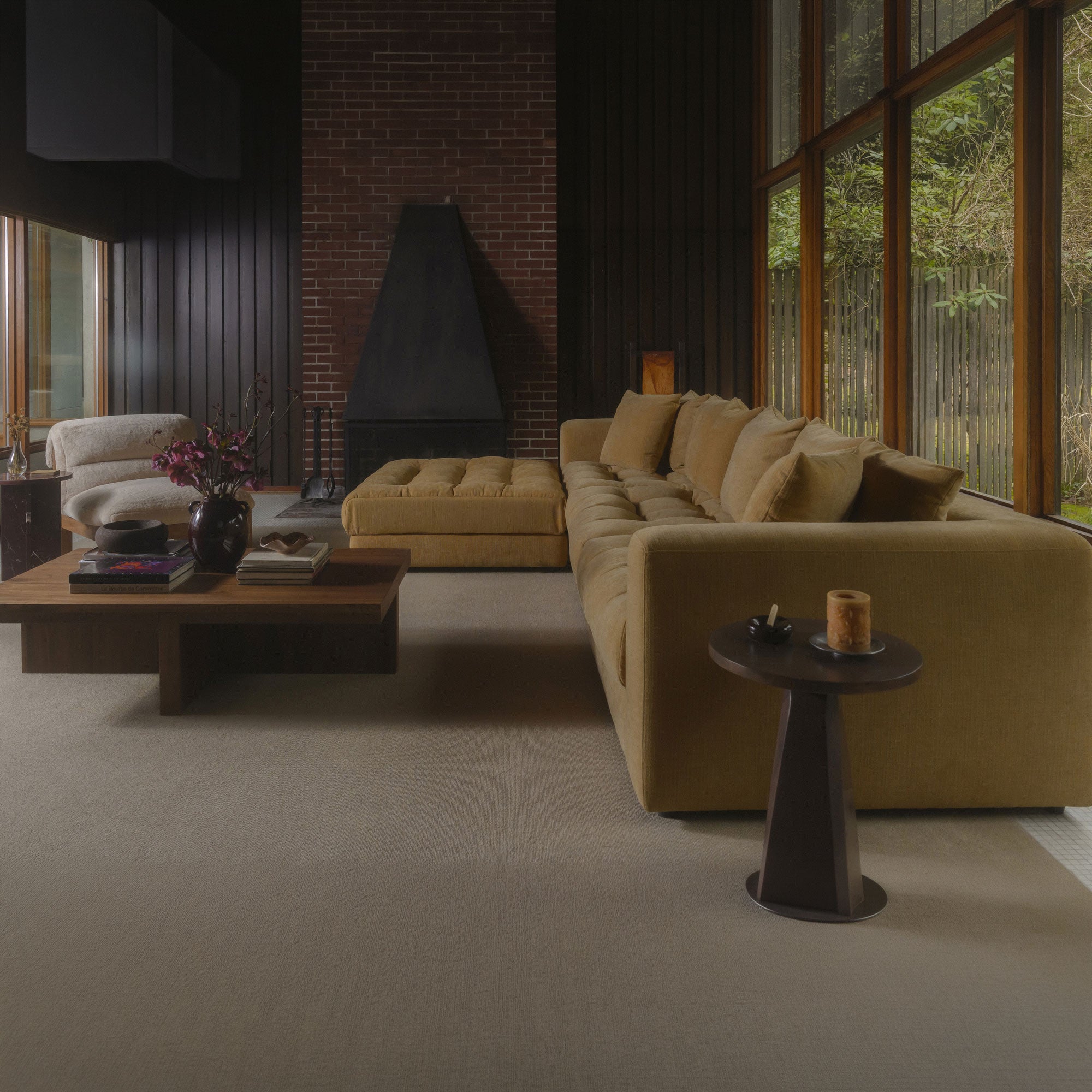 Davie Ottoman Golden Yellow