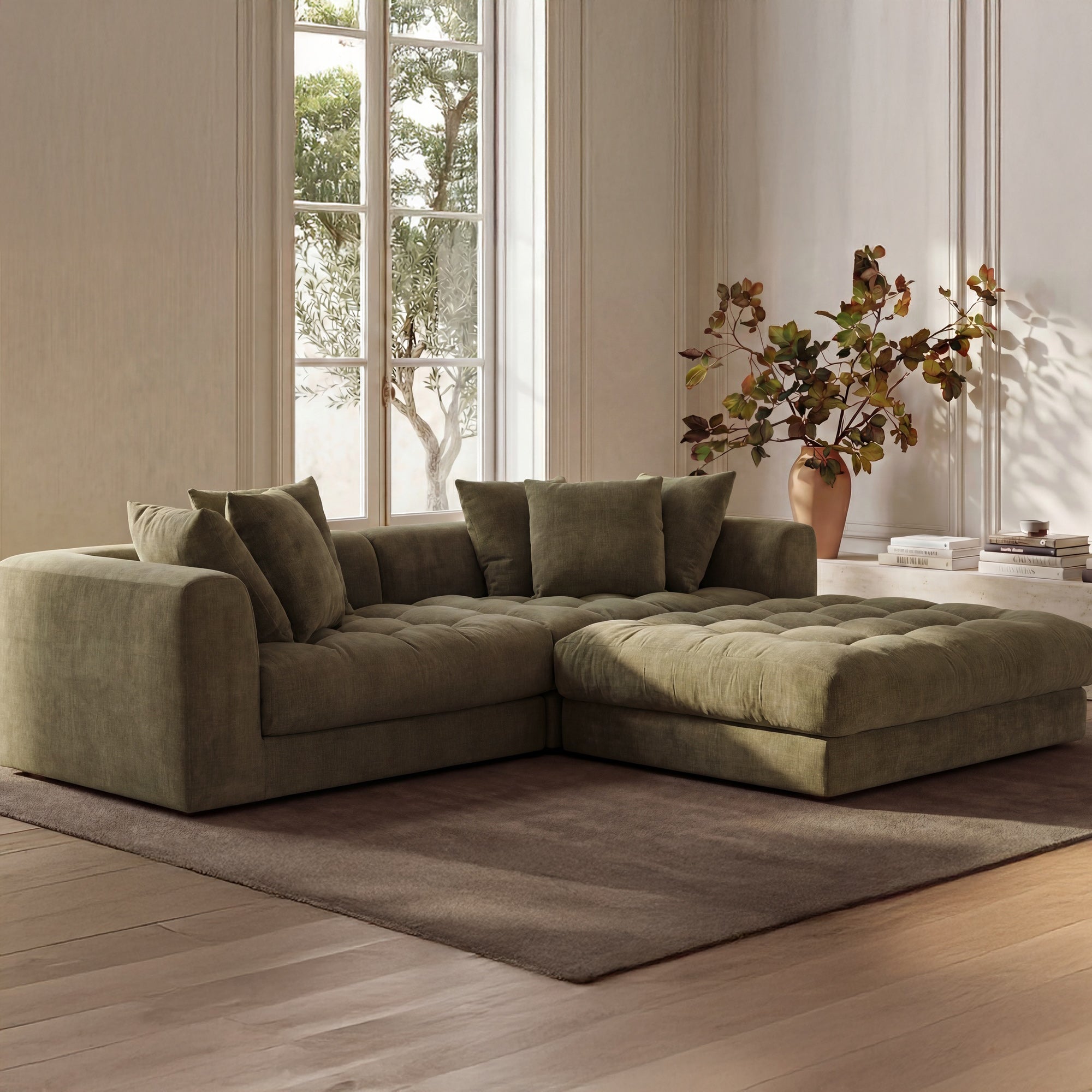 Davie Nook Modular Sectional Olive