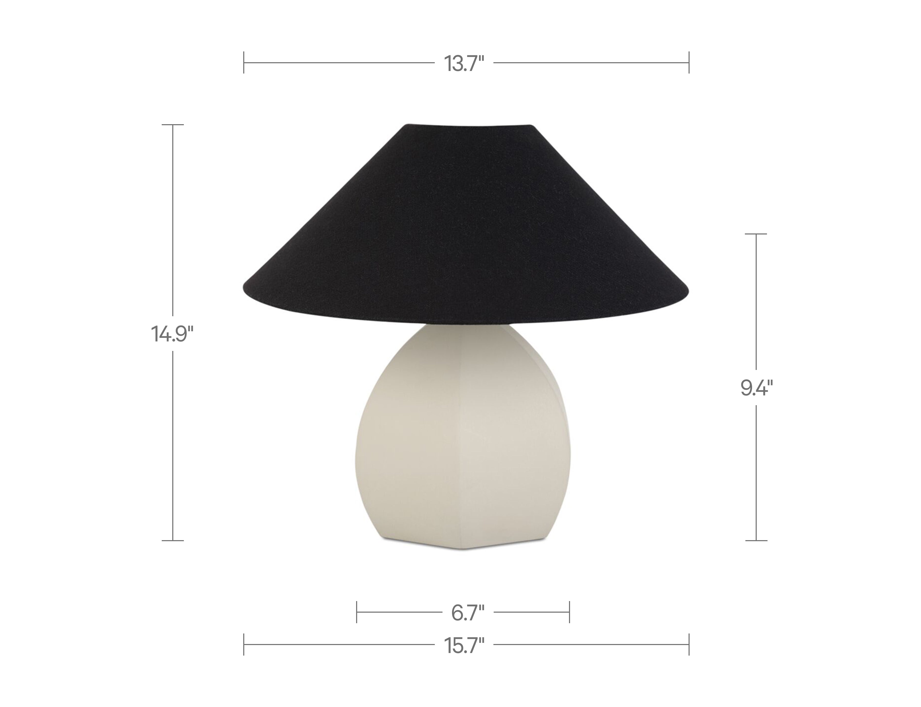 Keeley Table Lamp White
