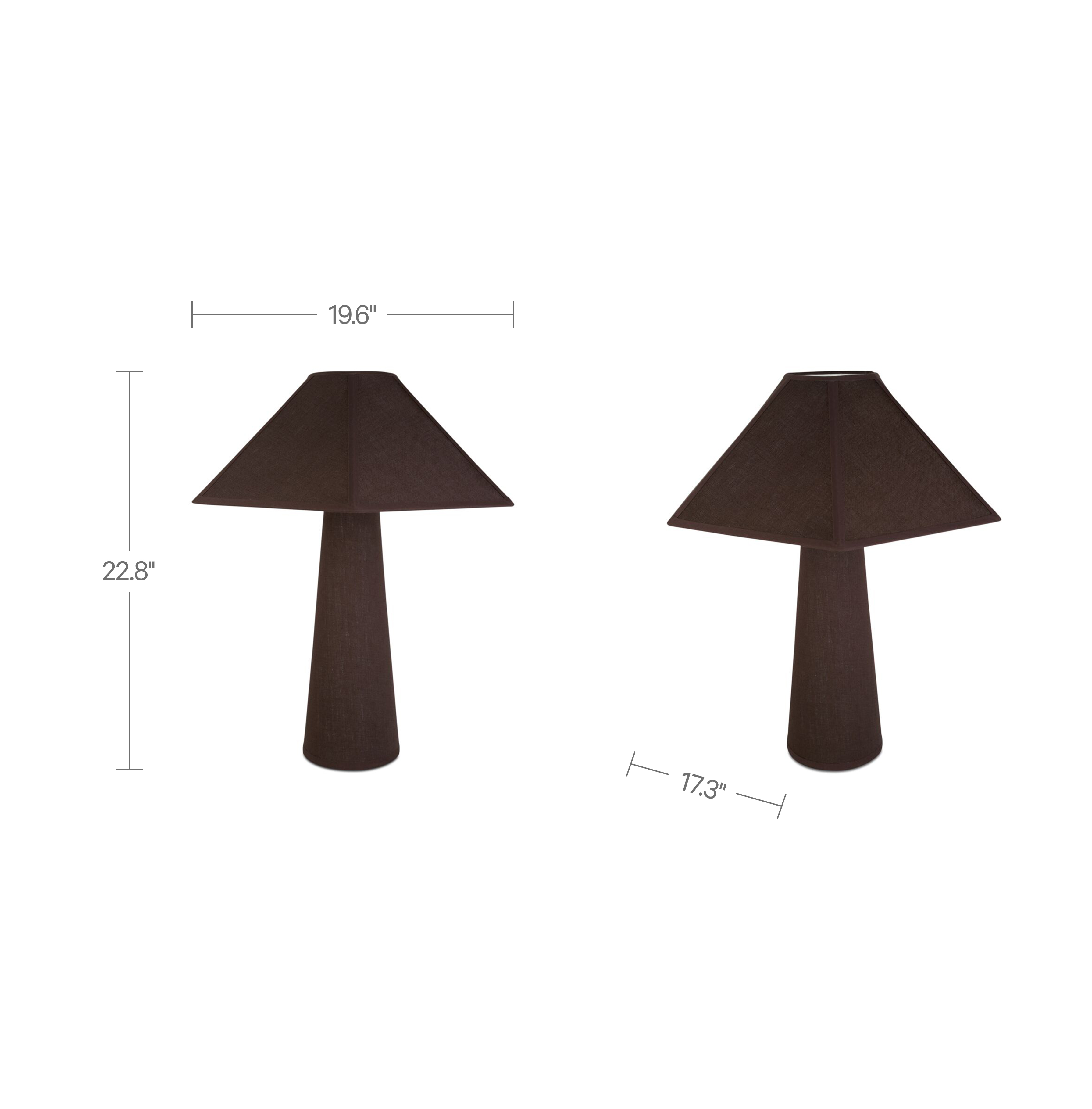 Gigi Table Lamp Dark Brown