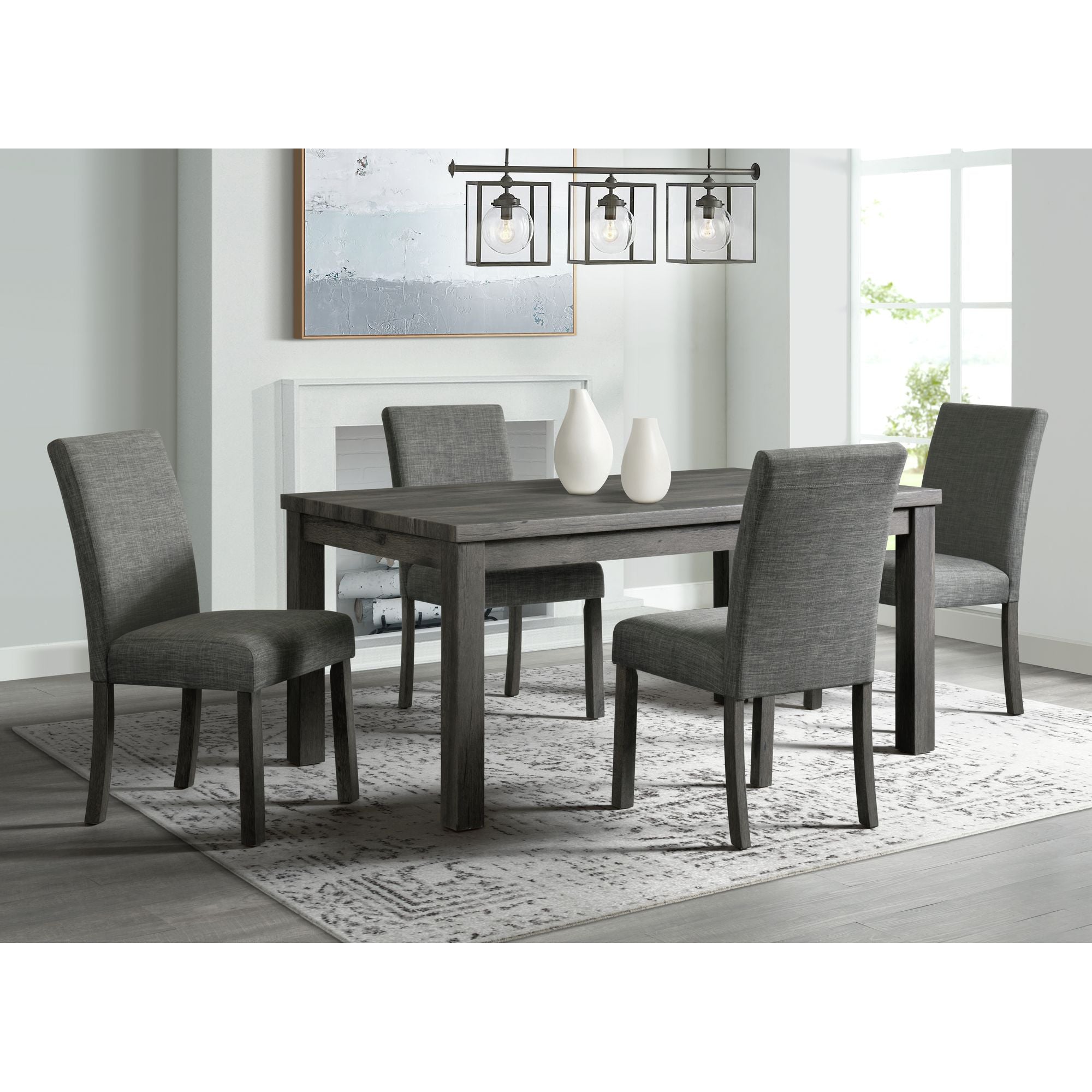 Oak-Lawn-5PC-Dining-Set-in-Grey-Table-&-Four-Chairs