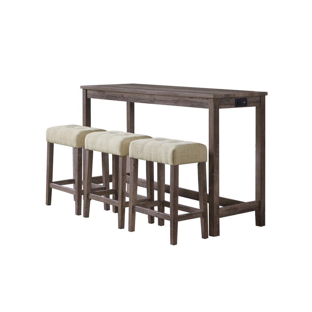 Oak-Lawn-Grey-Bar-Table-Single-Pack-(Table-+-3-Tan-Fabric-Stools)