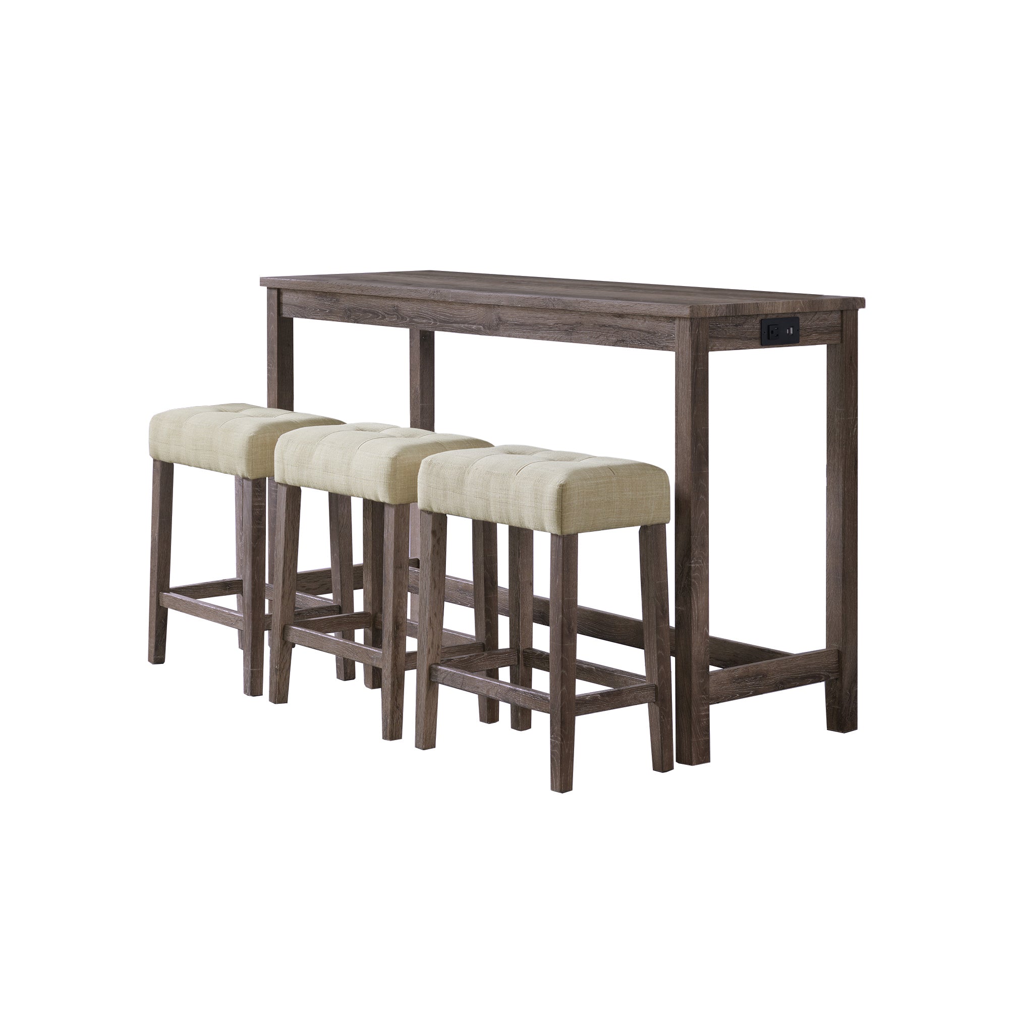 Oak-Lawn-Grey-Bar-Table-Single-Pack-(Table-+-3-Tan-Fabric-Stools)