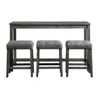 Oak-Lawn-Charcoal-Grey-Bar-Table-Single-Pack-(Table-+-3-Grey-Fabric-Stools)