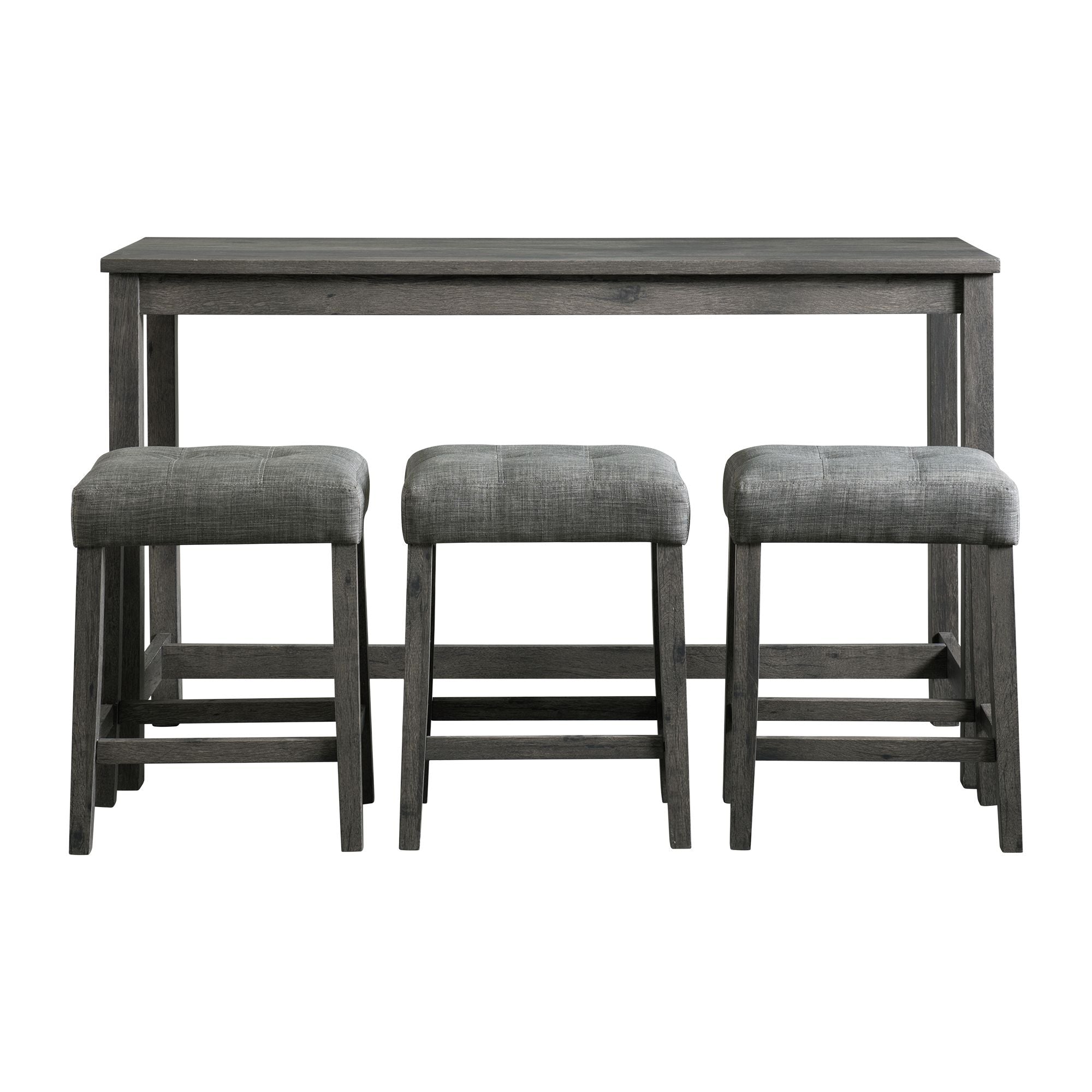 Oak-Lawn-Charcoal-Grey-Bar-Table-Single-Pack-(Table-+-3-Grey-Fabric-Stools)
