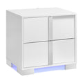Ocean-Drive-2-Drawer-Nightstand-with-Blue-LED-&-USB-in-White