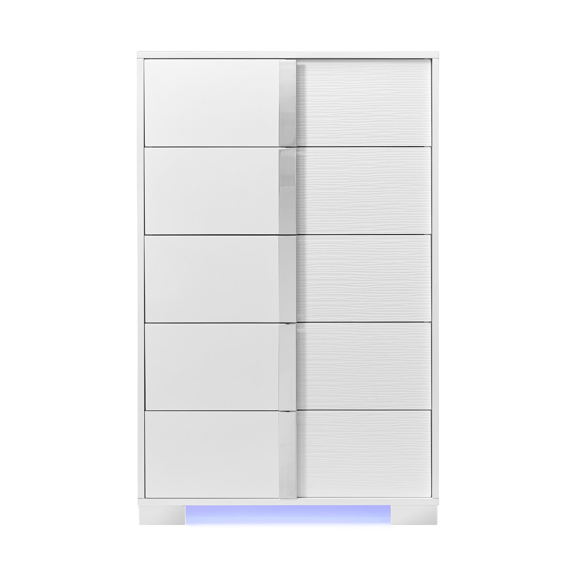 Ocean-Drive-5-Drawer-Chest-with-Blue-LED-in-White