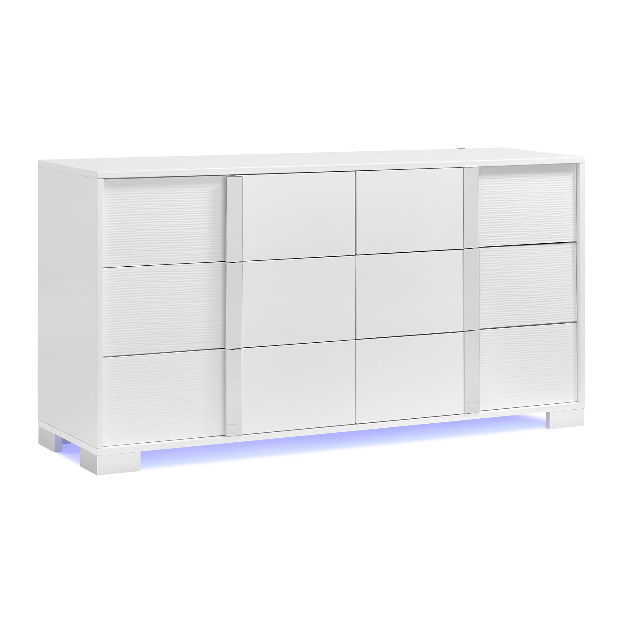 Ocean-Drive-6-Drawer-Dresser-with-Blue-LED-in-White