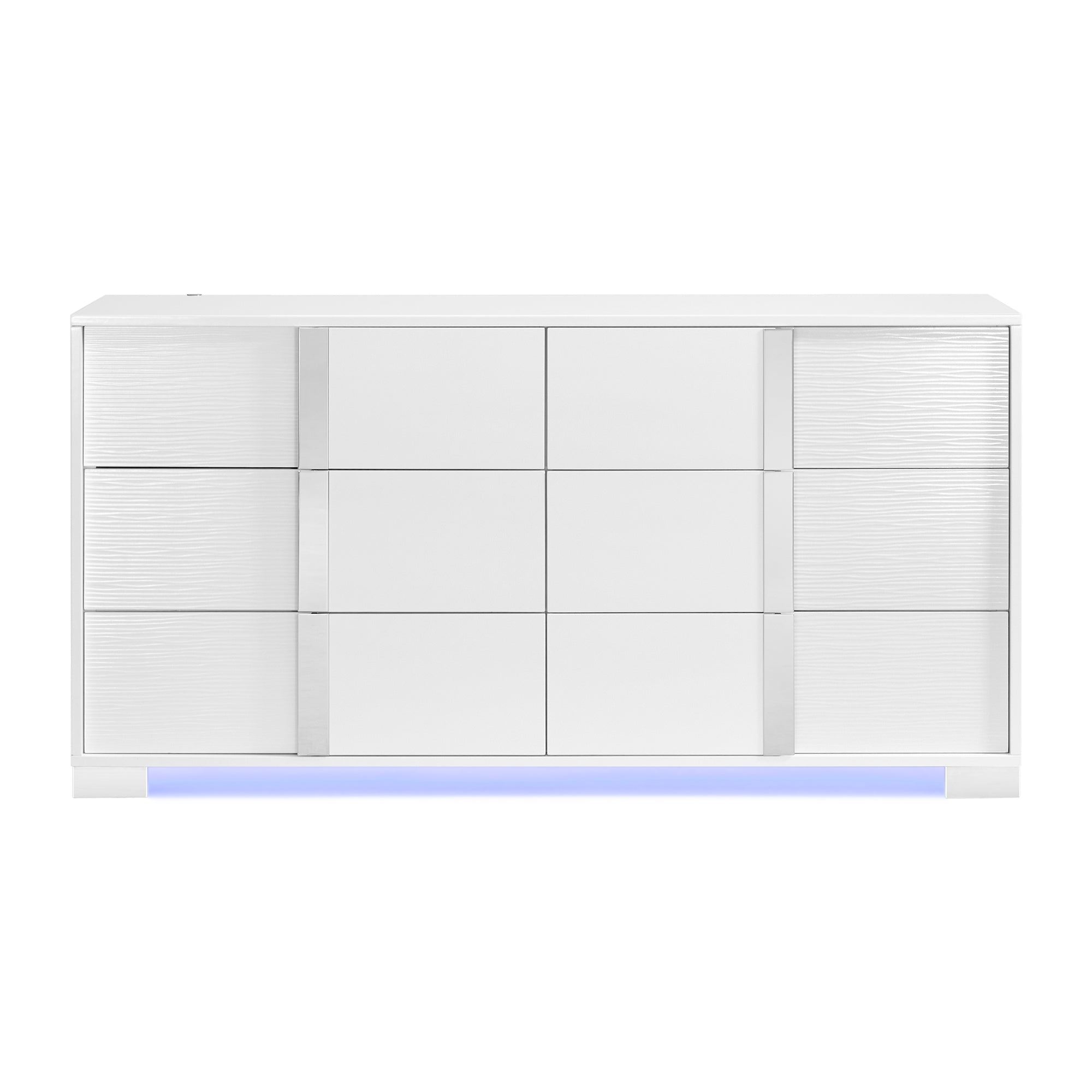 Ocean-Drive-6-Drawer-Dresser-with-Blue-LED-in-White