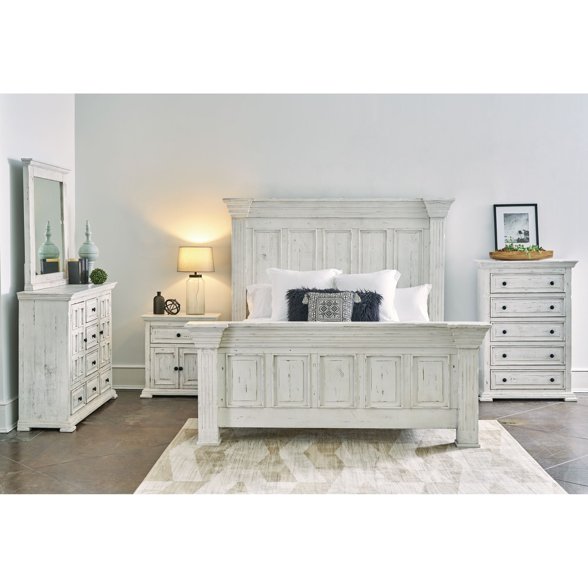 Olivia-White-Dresser-&-Mirror-Set