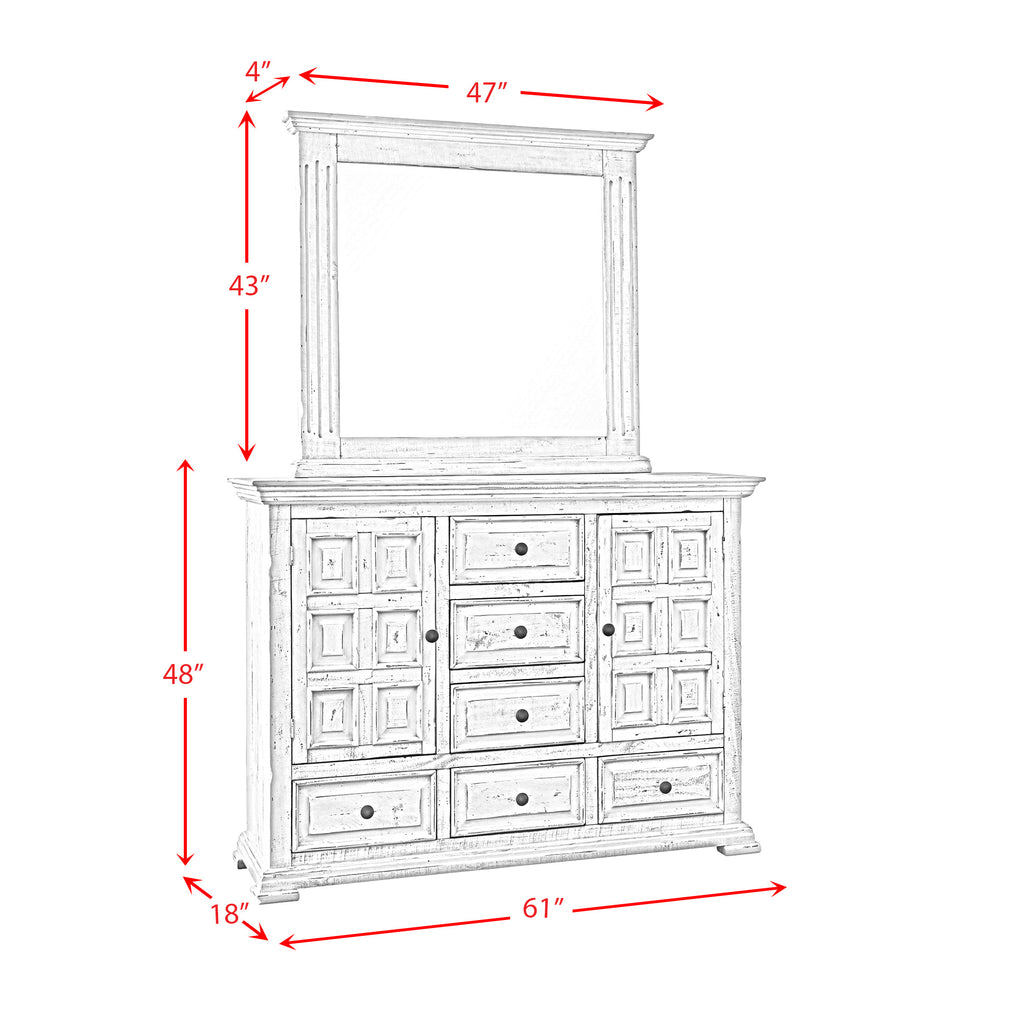 Olivia-White-Dresser-&-Mirror-Set