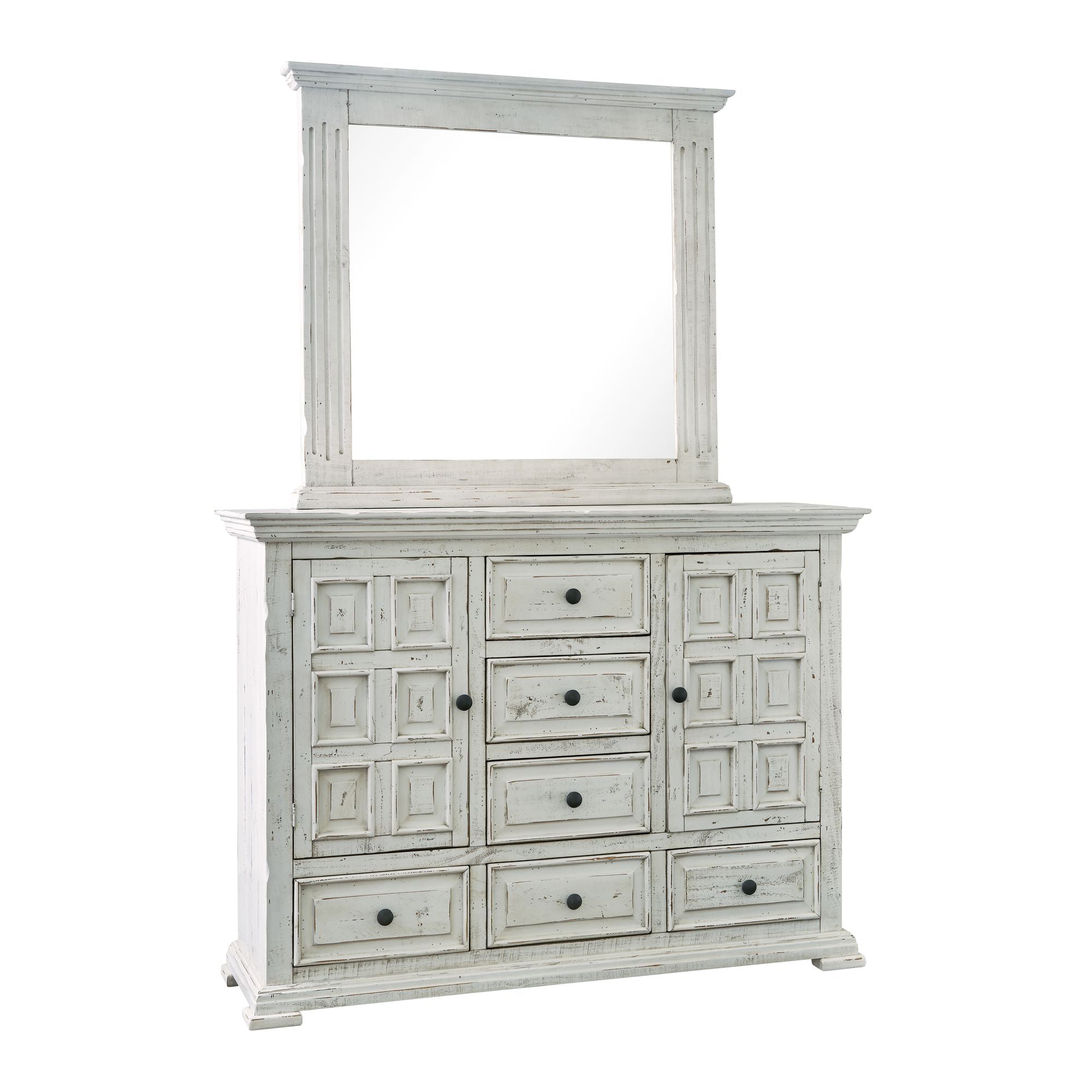 Olivia-White-Dresser-&-Mirror-Set