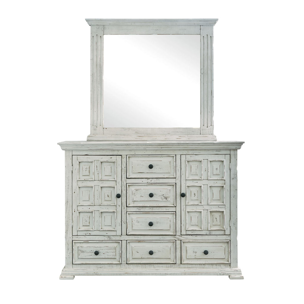Olivia-White-Dresser-&-Mirror-Set