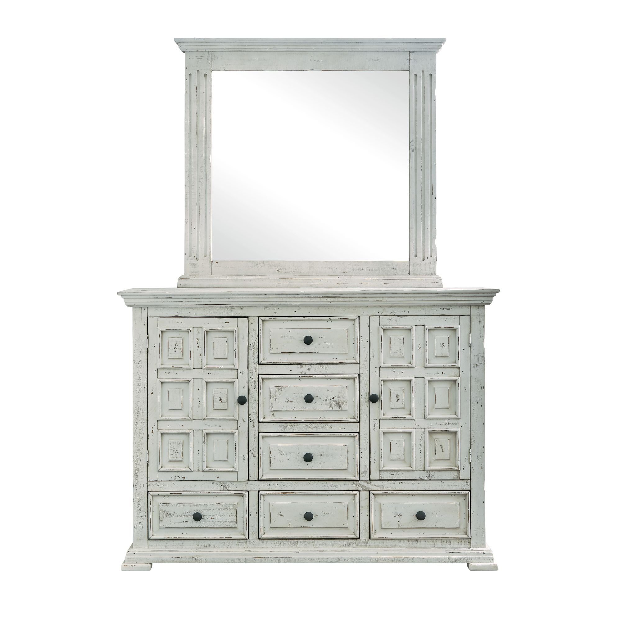 Olivia-White-Dresser-&-Mirror-Set