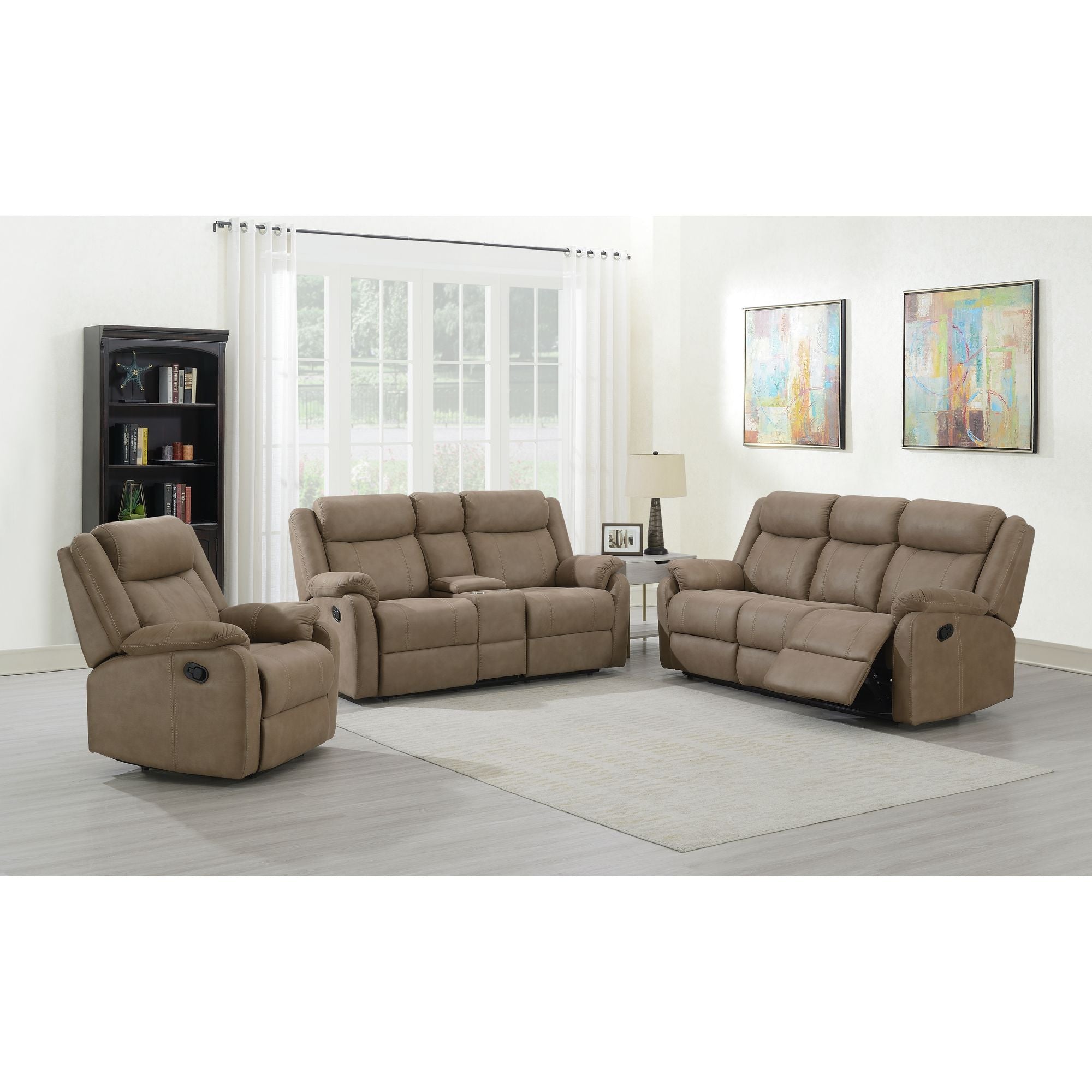 Oxnard-Motion-Loveseat-with-Console-in-Oxnard-Mushroom