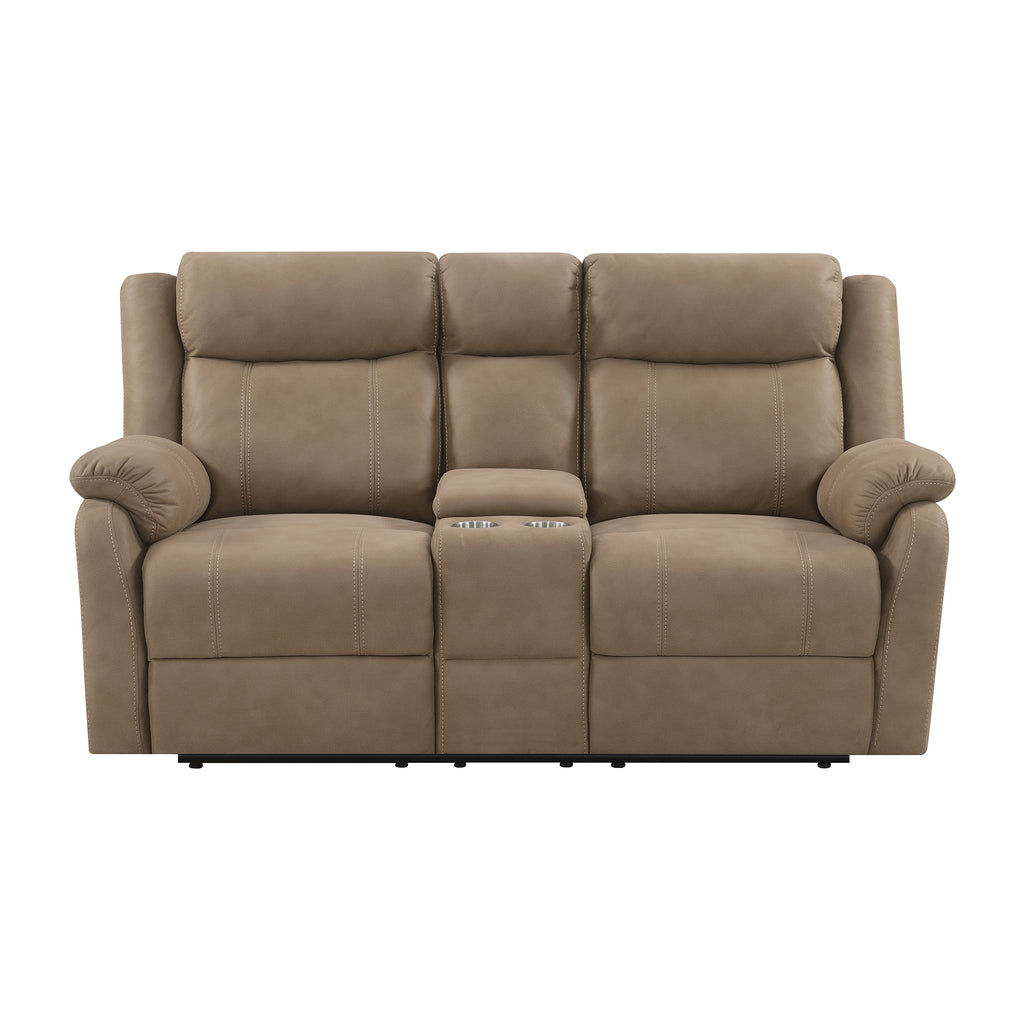 Oxnard-Motion-Loveseat-with-Console-in-Oxnard-Mushroom