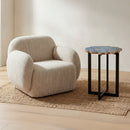 Azul Agate Accent Table Blue