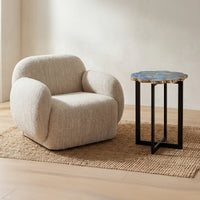 Azul Agate Accent Table Blue