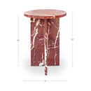 Grace Accent Table Rosso Levante Marble