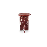 Grace Accent Table Rosso Levante Marble