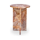 Grace Accent Table Orange Levante Marble